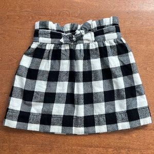 Hanna Andersson black and white buffalo check skirt